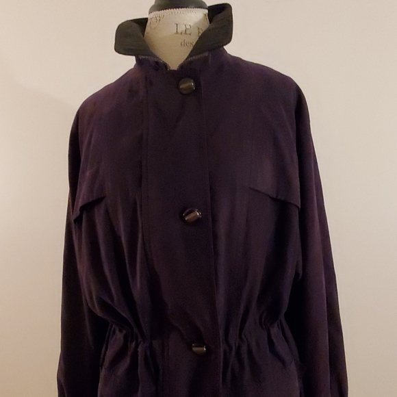 Gallery Deep Purple Suede Coat - Picture 4 of 7